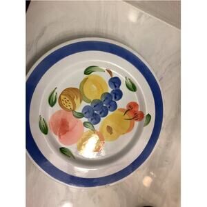 Farmhouse Hand Painted Fruit Design Serving Platter Tray